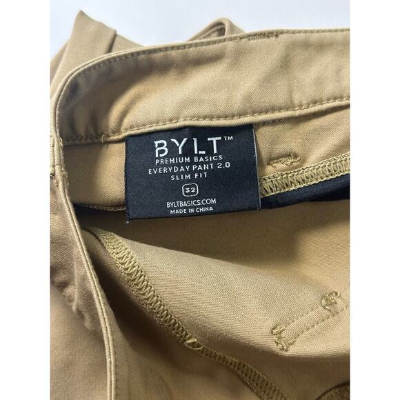 BYLT Everyday Pant 2.0 Slim Fit TAN Size 32 - Picture 4 of 6